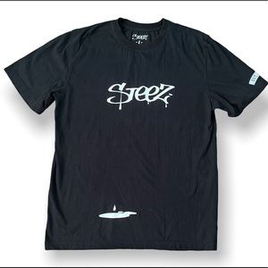 Large Black Streetwear "Steez" T-Shirt